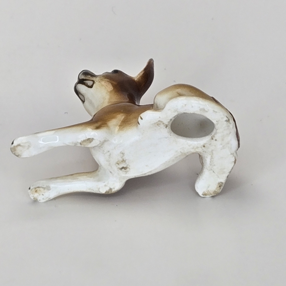 Vintage Shiken Japan Bone China Dog Figurine Mini 1.5 Inch Ceramic - Picture 7 of 9